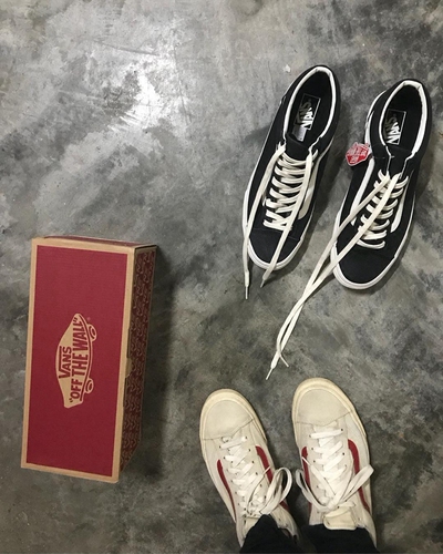vans style 36 红白条纹低帮帆布鞋 权志龙gd同款 vn0a3dz3oxs