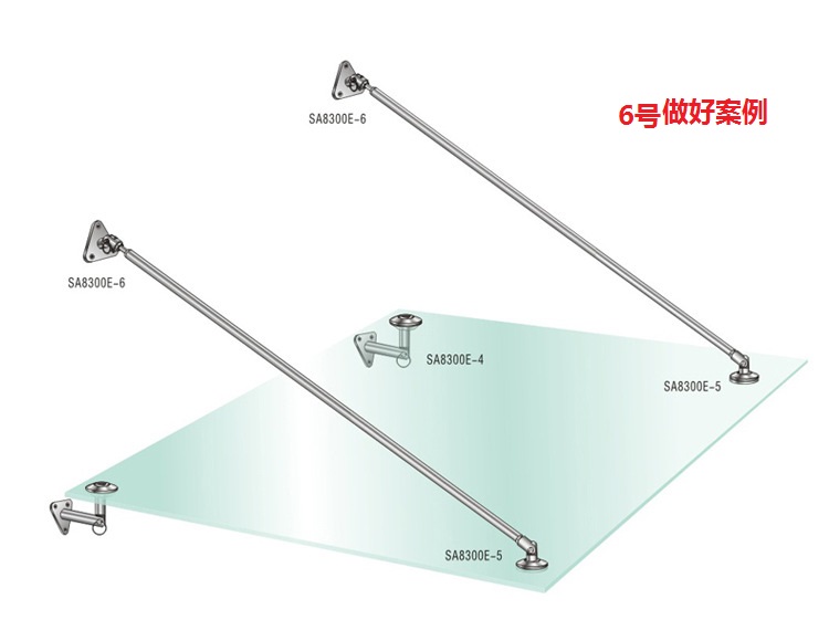 玻璃幕墙雨棚雨塔配件不锈钢支撑撑杆拉索拉锁耳板玻璃拉杆