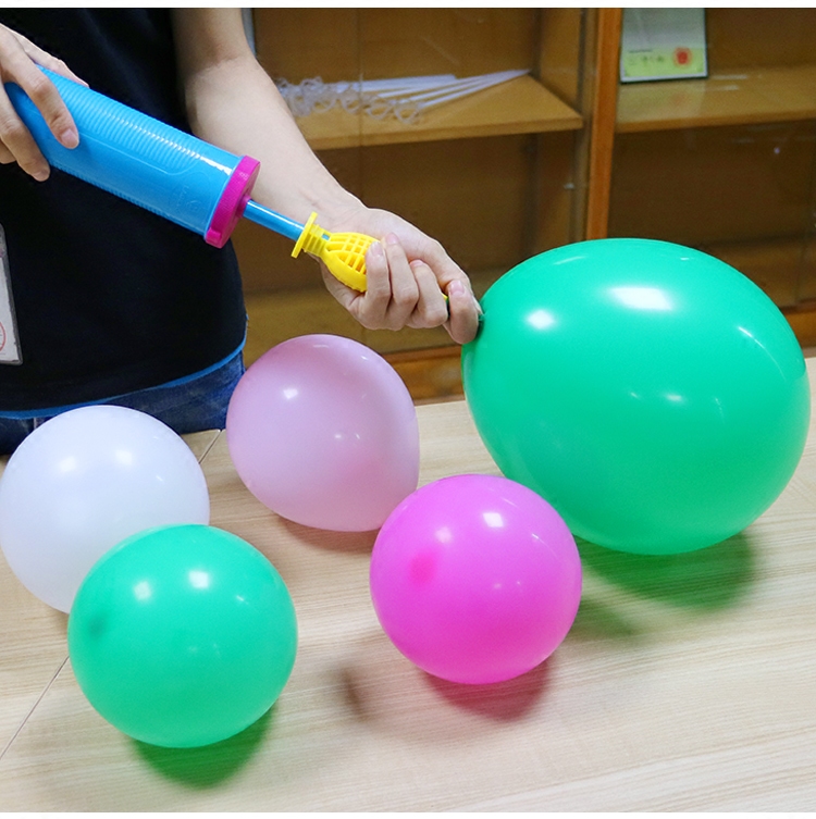 宝诺手拉手推气球打气筒手动式脚气泵双向打气气球