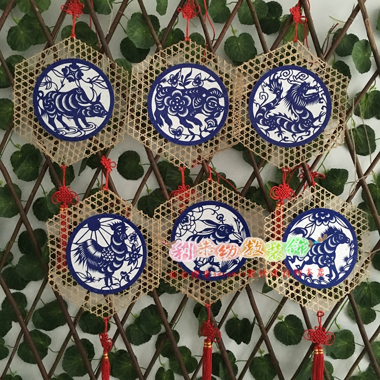 幼儿园吊饰挂饰教室室中国风角区装饰材料创意脸谱空中吊饰