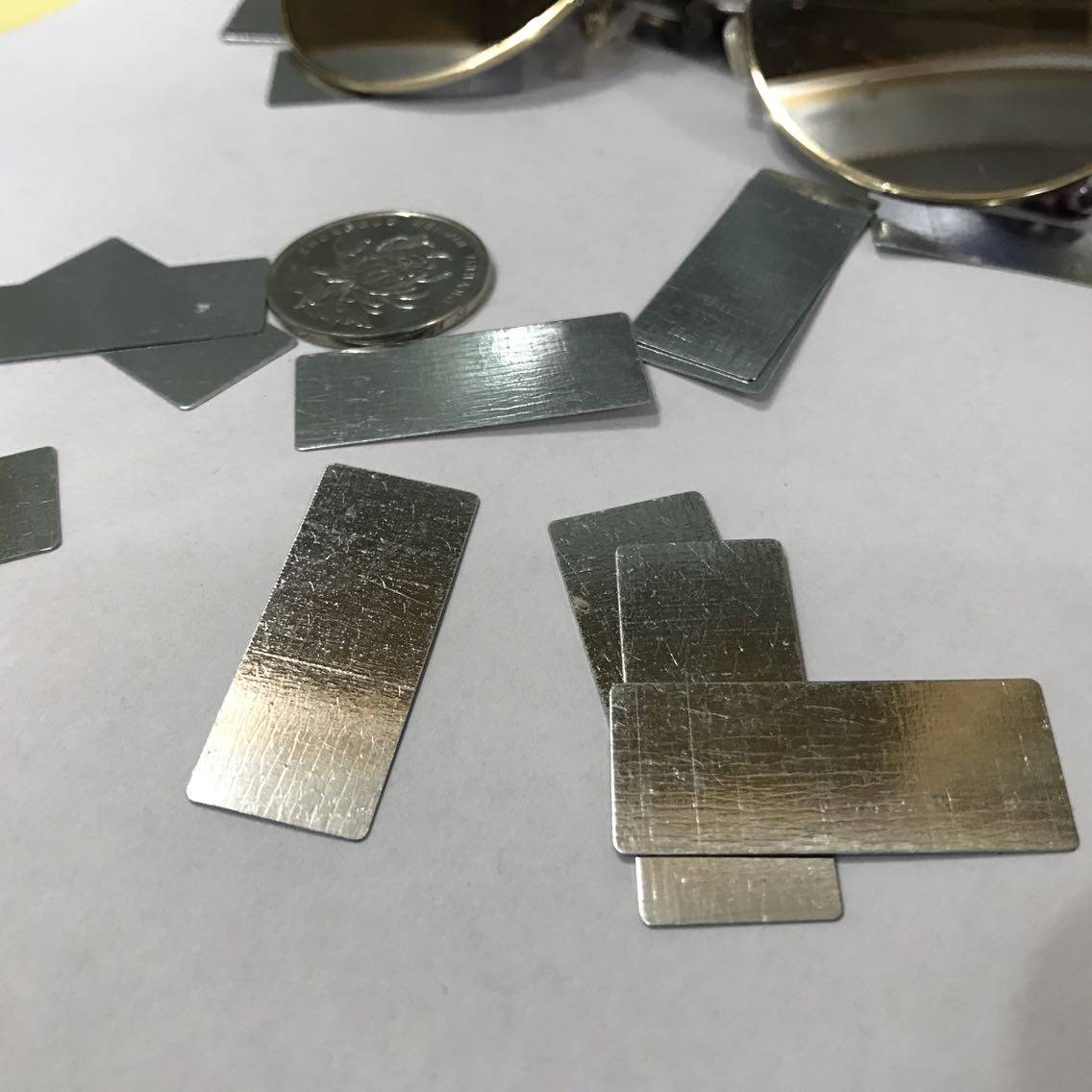 现货包装盒铁片长方形铁皮小铁板无磁性长351503毫米