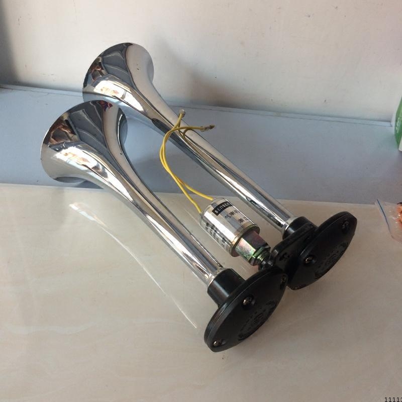 货车气喇叭24v超响12v高音汽笛喇叭双管爆响大巴鸣笛卡车气喇叭