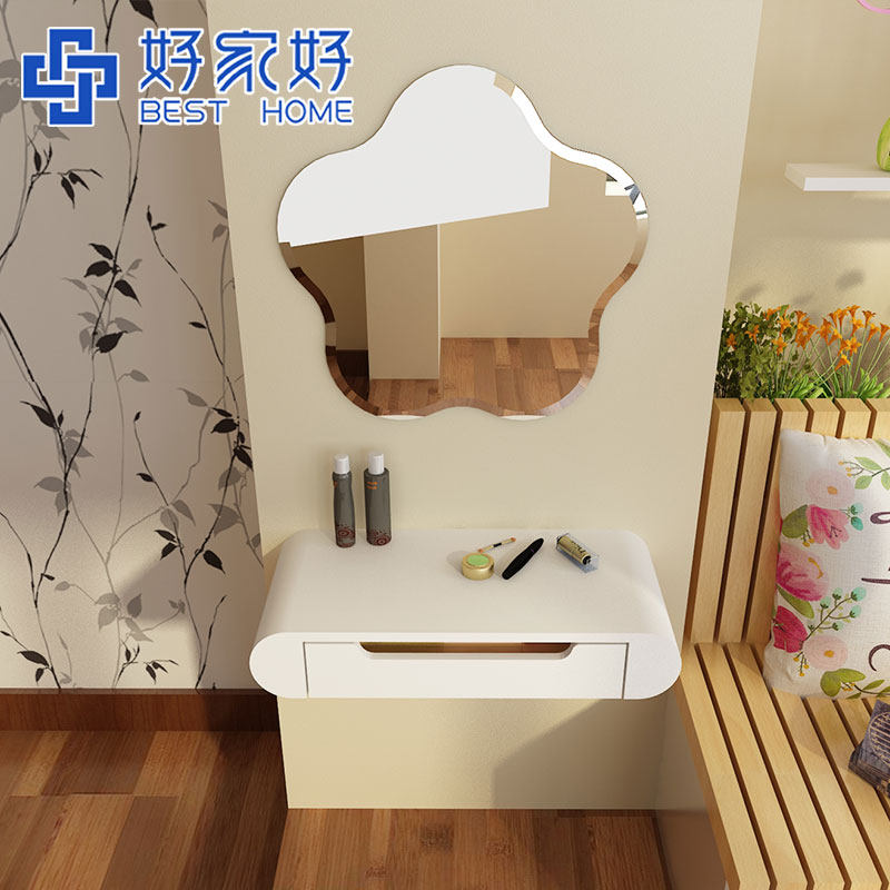 挂墙妆台柜小户型壁挂梳妆台吊柜简约卧室化妆壁柜迷你飘窗梳妆柜
