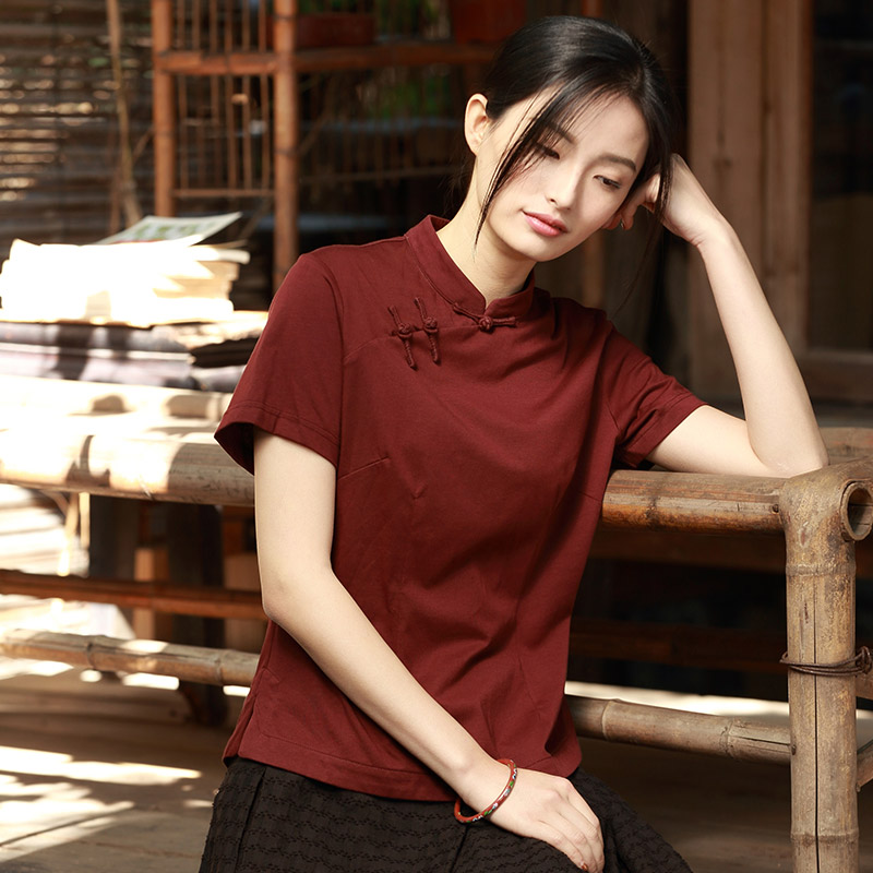 吉祥羽儿原创民国风手工盘扣中式立领复古上衣茶服女