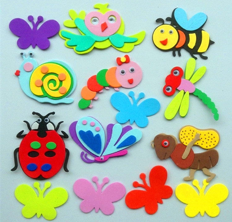 幼儿园环创儿童房装饰海绵纸泡沫紫色防水透明软装墙贴