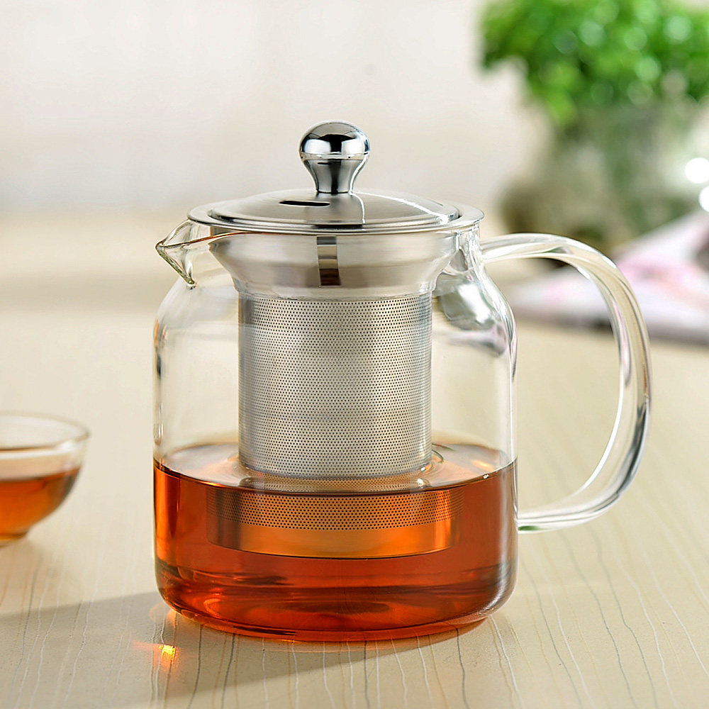 茶壶玻璃茶具耐高温花茶泡茶不锈钢过滤红茶加厚茶壶