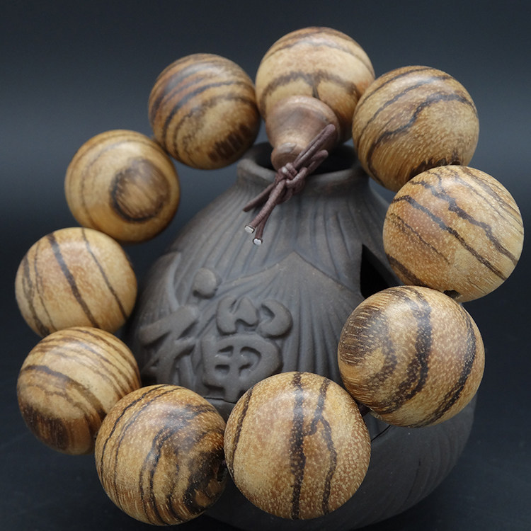 越南沉香手串奇楠白沙25mm佛珠手链香木文玩手链