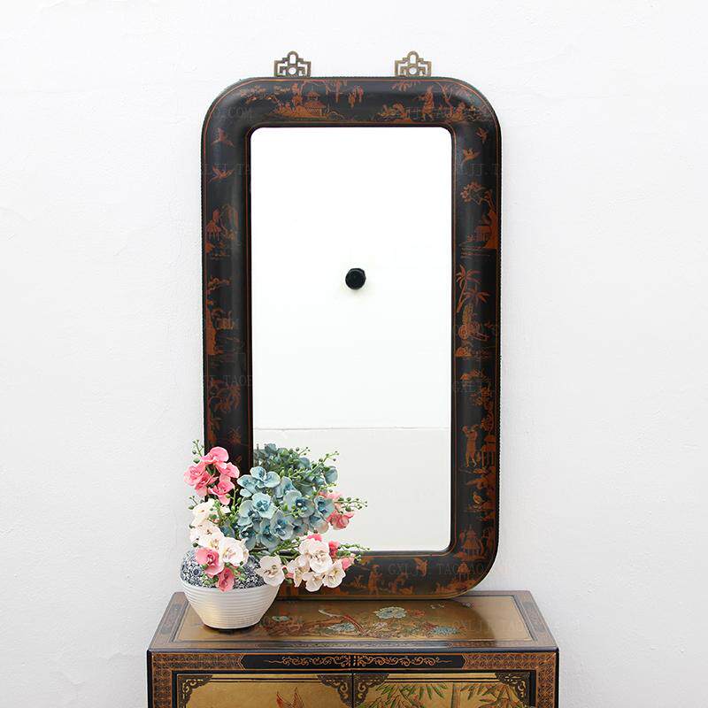 中式浴室镜新古典化妆镜民俗穿衣镜优质化妆镜