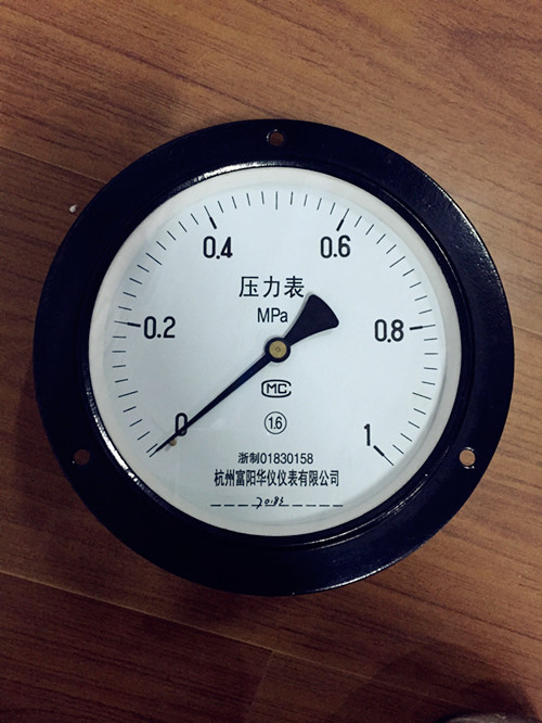 富阳华仪前边压力表盘装气压y150zt嵌装定制压力表
