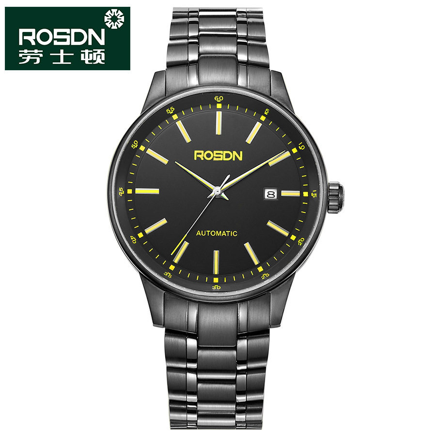 rosdn劳士顿休闲手表防水圆形情侣50m超薄店铺国产腕表