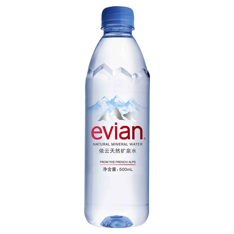 【天猫超市】法国进口 evian/依云 法国天然矿泉水500ml/瓶 单瓶