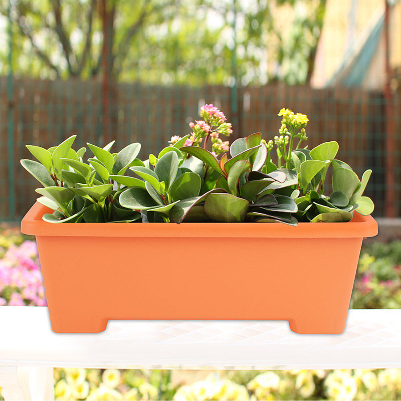 花盆爱丽思四脚种植长方形pp树脂种花种菜磨砂花盆