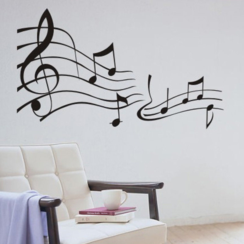 跳动音符墙贴新品客厅背景卧室儿童学校可移软装墙贴