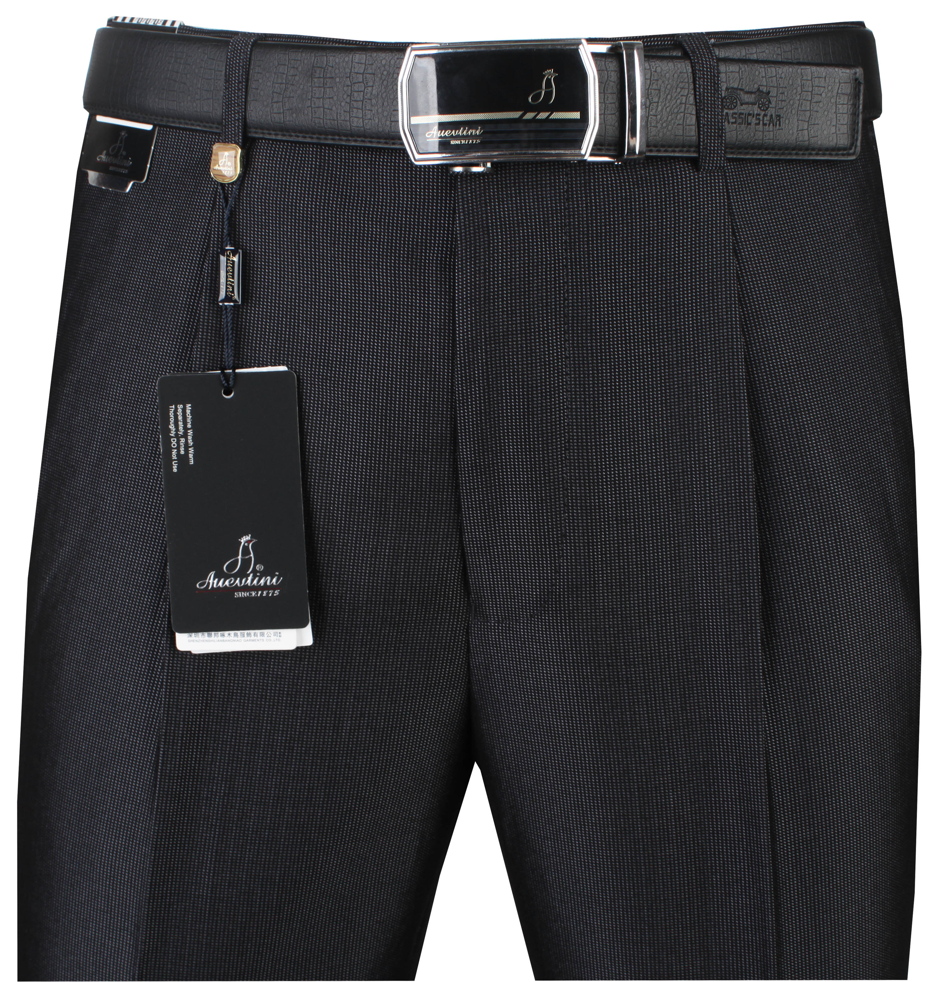 啄木鸟西裤秋冬厚款宽松直筒男士西装免烫男裤西裤