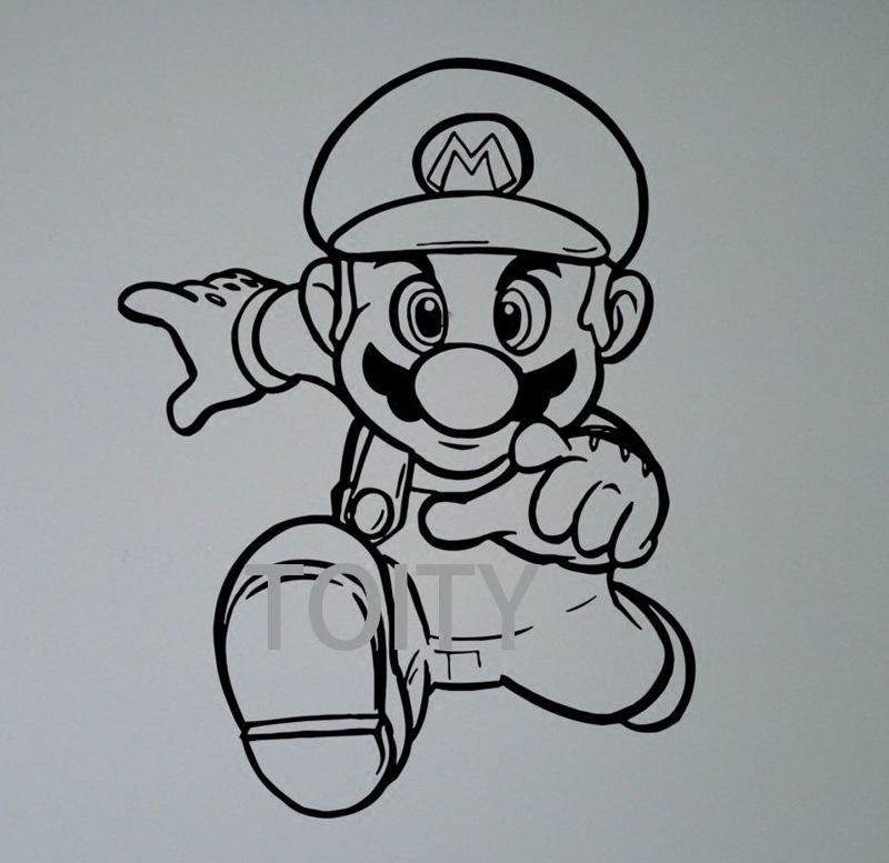 超级马里奥兄弟贴画超级玛丽贴纸游戏supermario墙贴怀旧墙贴