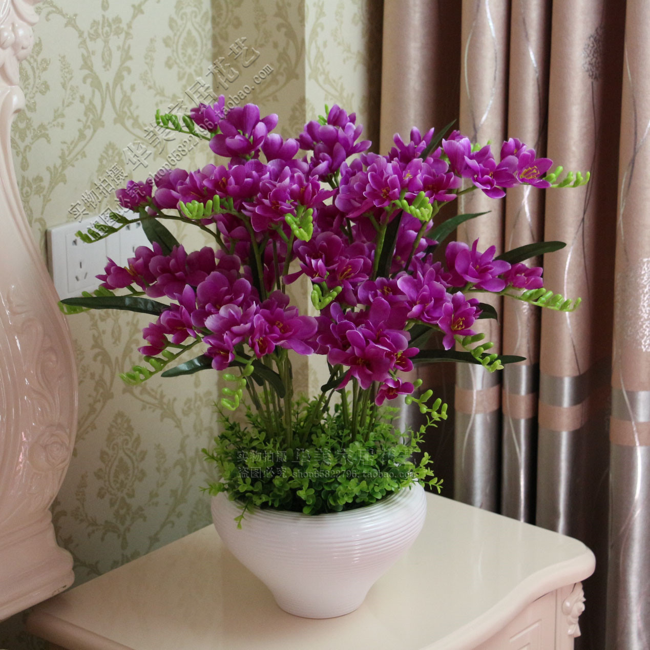 天天特价香雪兰花仿真套装卧室家居装饰花艺假花仿真花