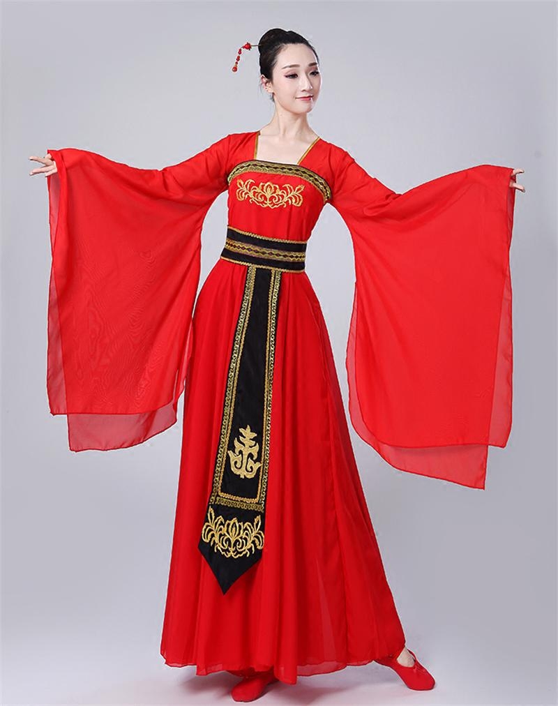 舞蹈服装新款古典演出演出服古代汉服表演唐装民族服装