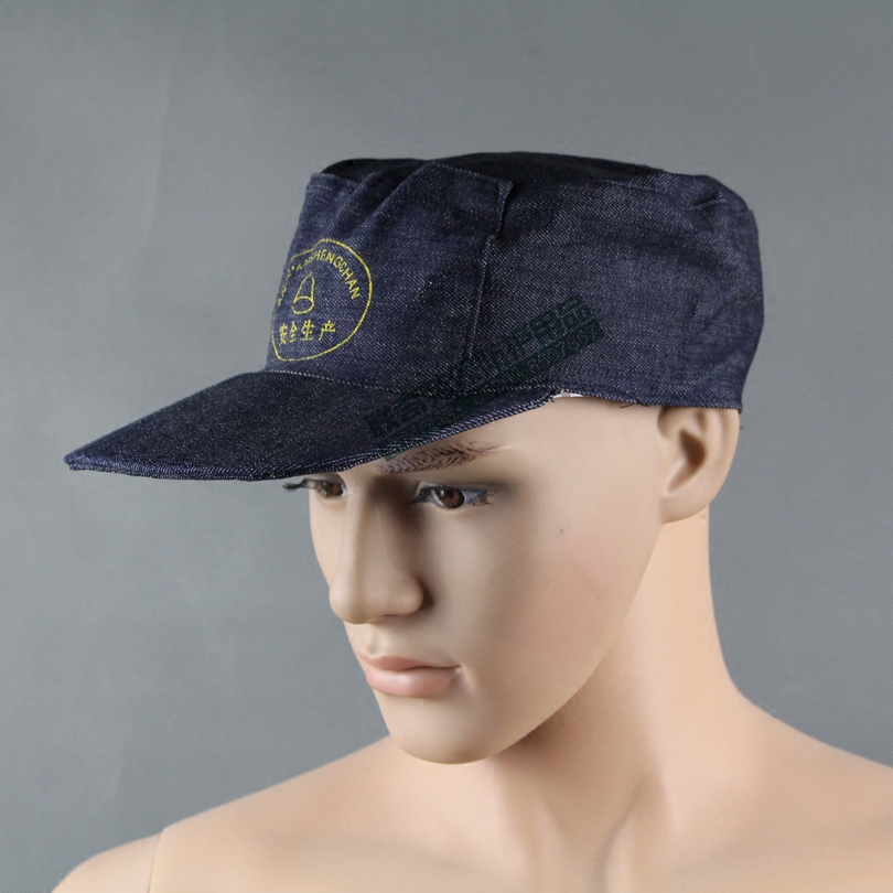 牛仔布帽子鸭嘴劳保帽子ok工作防护工人仓库头部防护用品