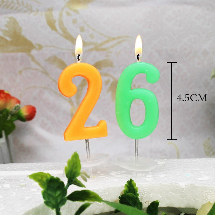 蜡烛生日数字袋装烘培蛋糕创意托盘防滴快乐蜡烛