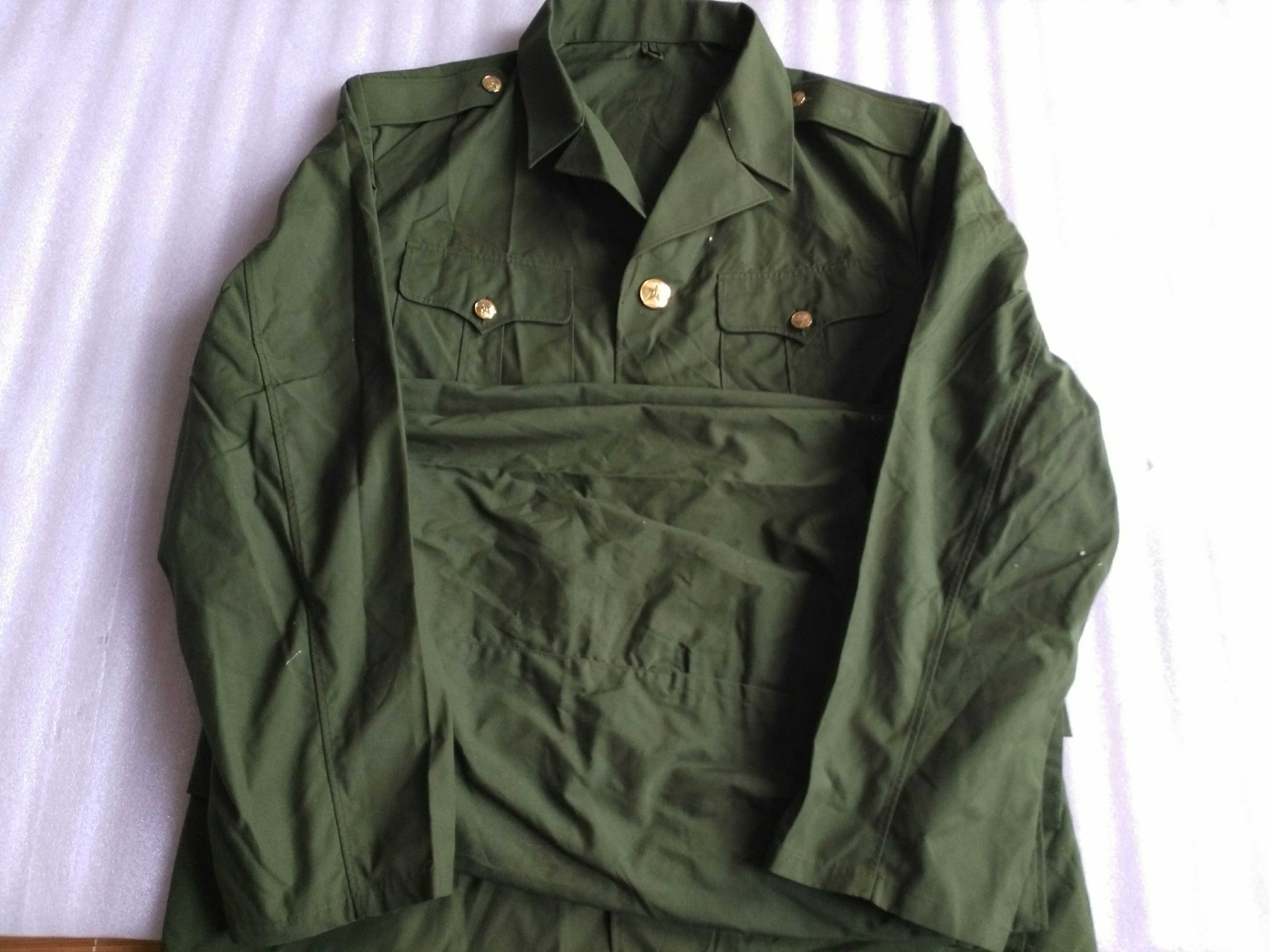 常服收藏老兵军绿原装的确良春秋式夏陆春秋八七作训外套