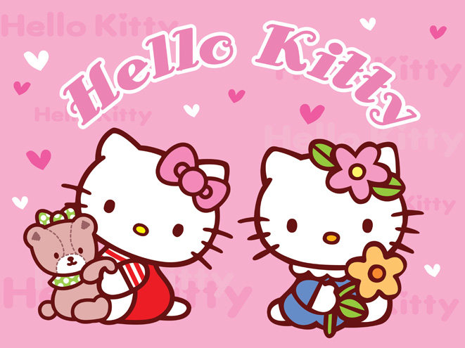 动漫画定制hellokitty凯蒂猫儿童海报房间客厅装饰画动漫挂件