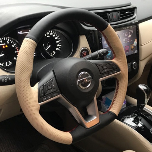 新奇骏方向盘套真皮手缝17-19款奇骏方向盘套劲客/新奇骏手缝把套-图2