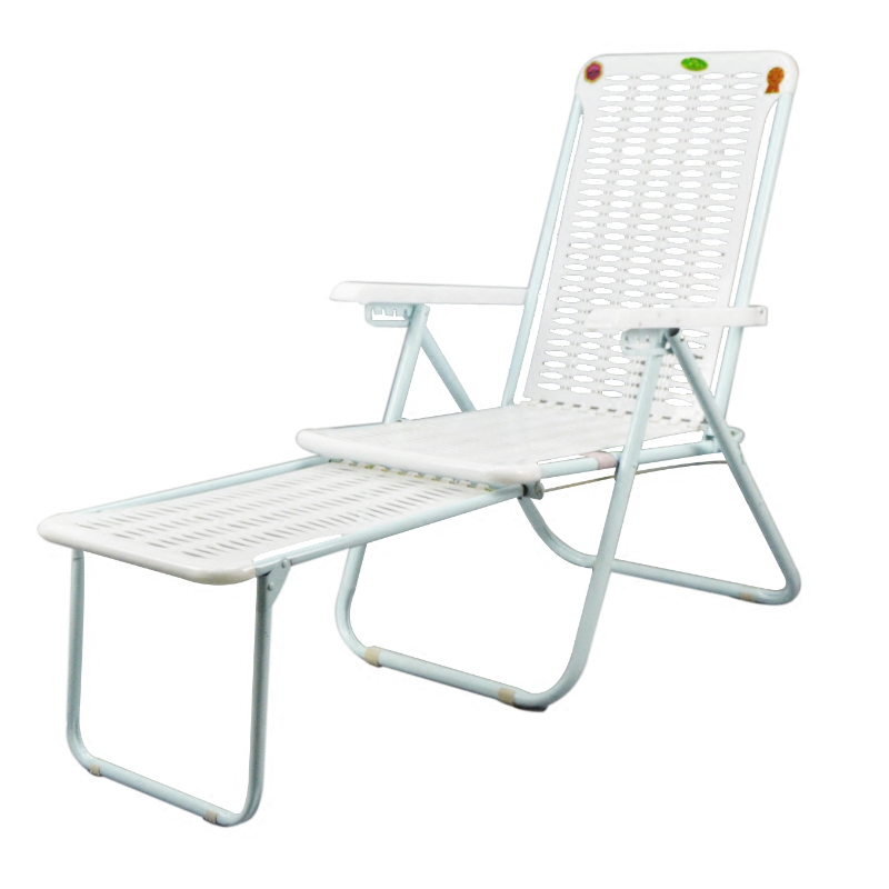 折叠沙滩椅加厚加固白色胶椅躺睡夏凉午休陪护塑料休闲阳台椅包邮_不