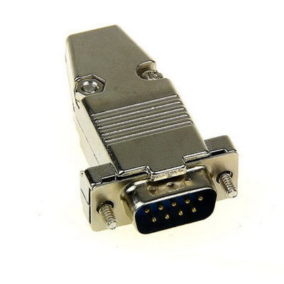 外壳焊接保护9针rs232串口插头九针插件母头连接器