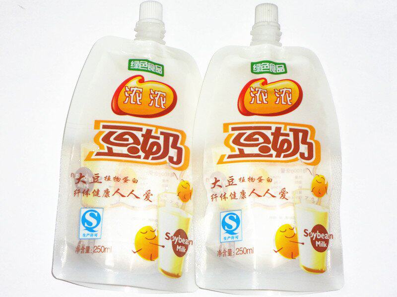 新款上市浓浓豆奶自立包装点心吸嘴袋豆浆一次性点心包装盒
