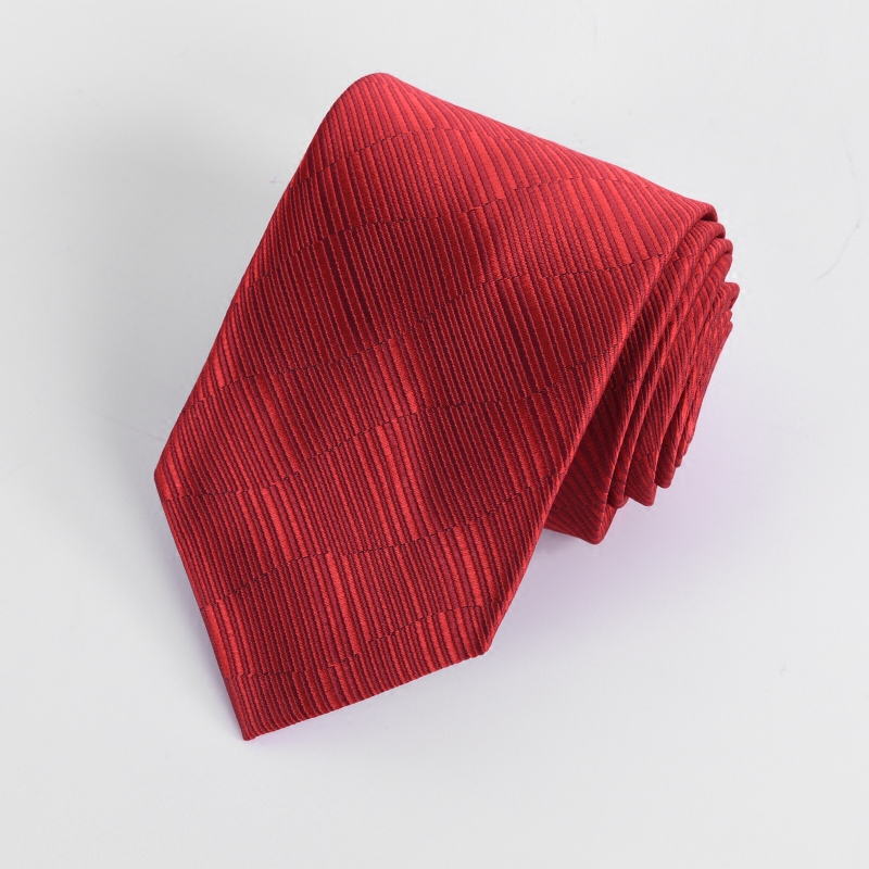 男士红色领带衬衫结婚韩版商务正婚礼8cm大红领带