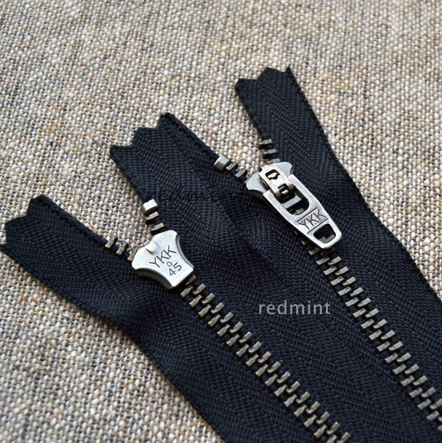ykk拉链3号古银闭尾黑色西裤裤门牛仔裤金属拉链