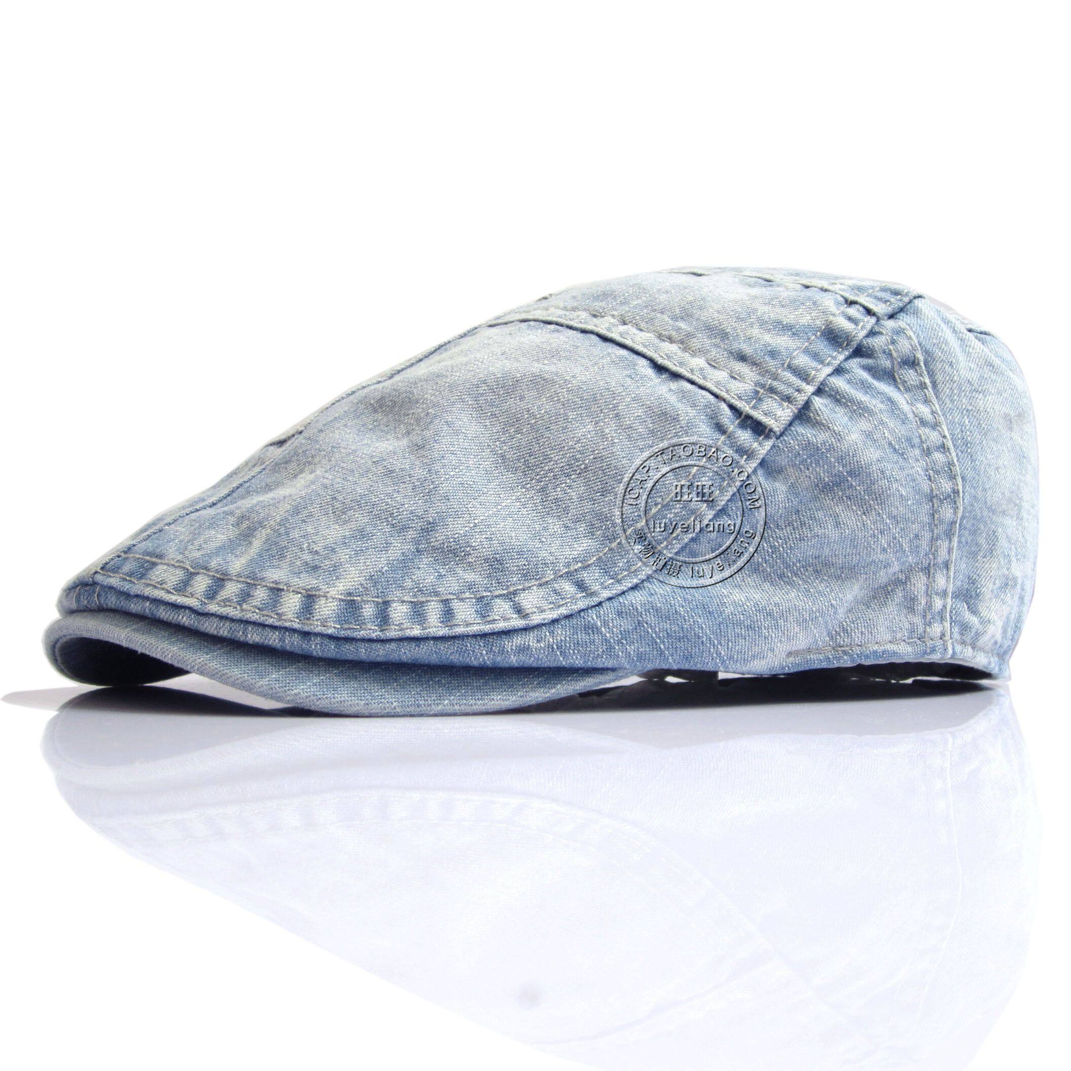 2021新款潮流男女春秋天休闲前进帽时尚牛仔布贝雷帽韩版鸭舌帽子