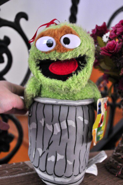 外单芝麻街sesamestreet垃圾桶奥斯卡毛绒公仔毛绒