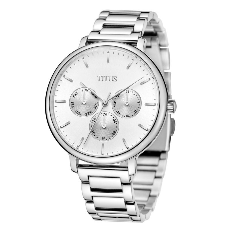 titus铁达时瑞士时尚潮流不锈钢石英女士防水