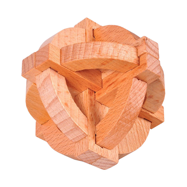 孔明锁鲁班锁榉地球仪古典学生成人儿童解锁益智玩具解锁