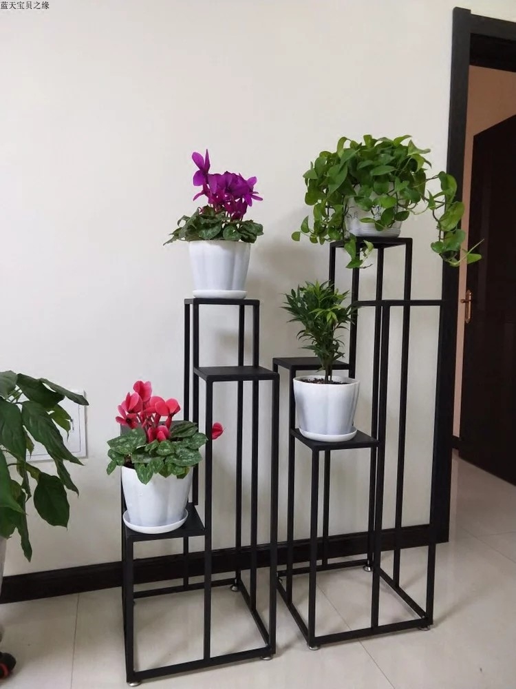 铁艺创意高脚花架客厅摆件装饰屏风隔断架子花架