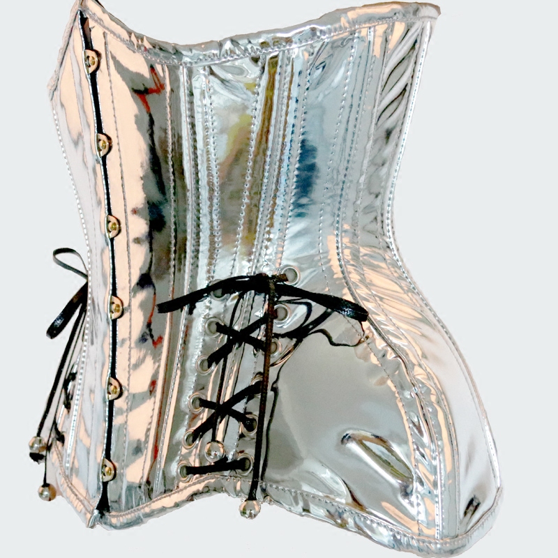 annzley漆皮束腰钢骨紧身马甲corset哥特宫廷内衣塑身腰封