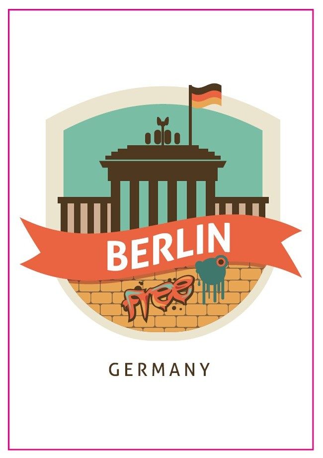 卡通创意德国柏林城市印象磁性冰箱意品5693个性冰箱磁性贴