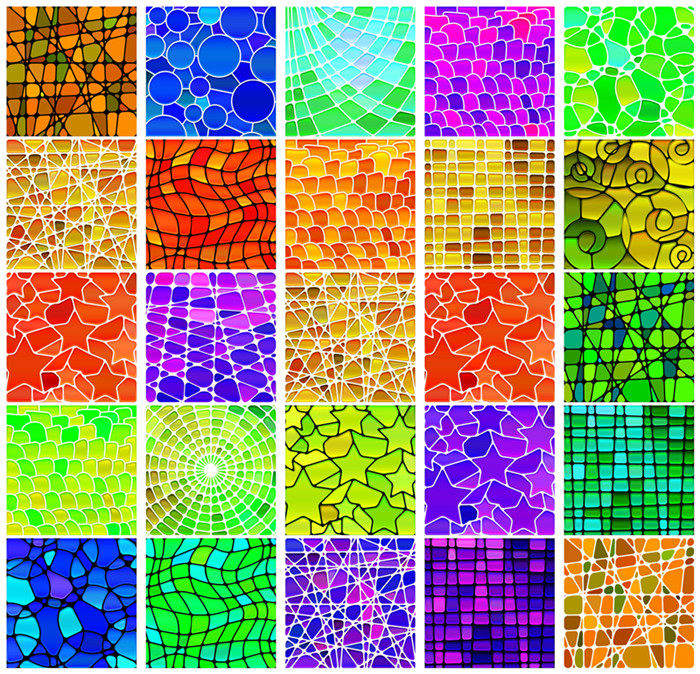 矢量设计素材23张抽象几何玻璃马赛克风格纹理背景设计素材