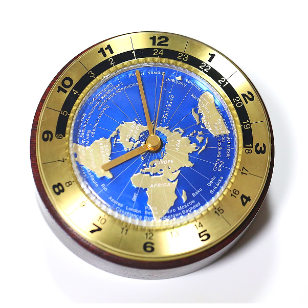 钟表德国座钟网红钟网红办公桌金属进口世界时钟座钟