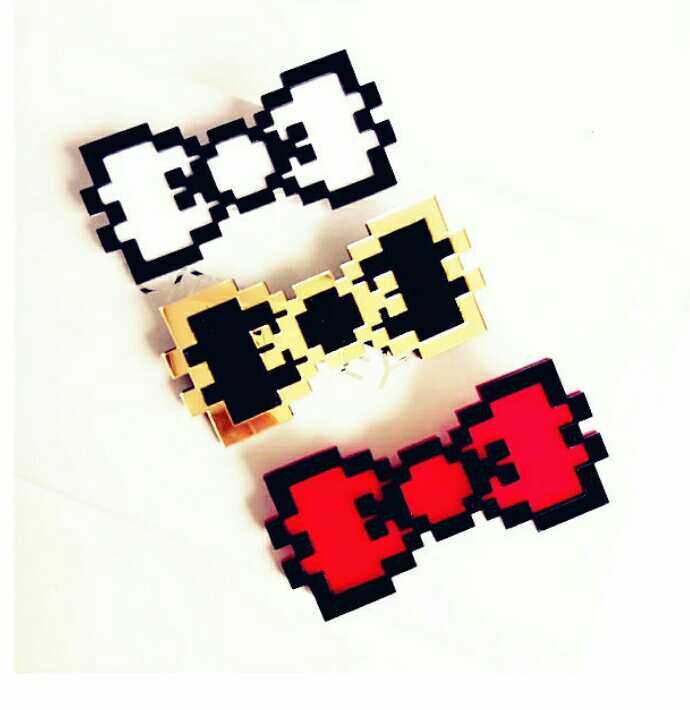 1071日韩马赛克数码我是歌手羽泉同款嘻哈蝴蝶结胸针