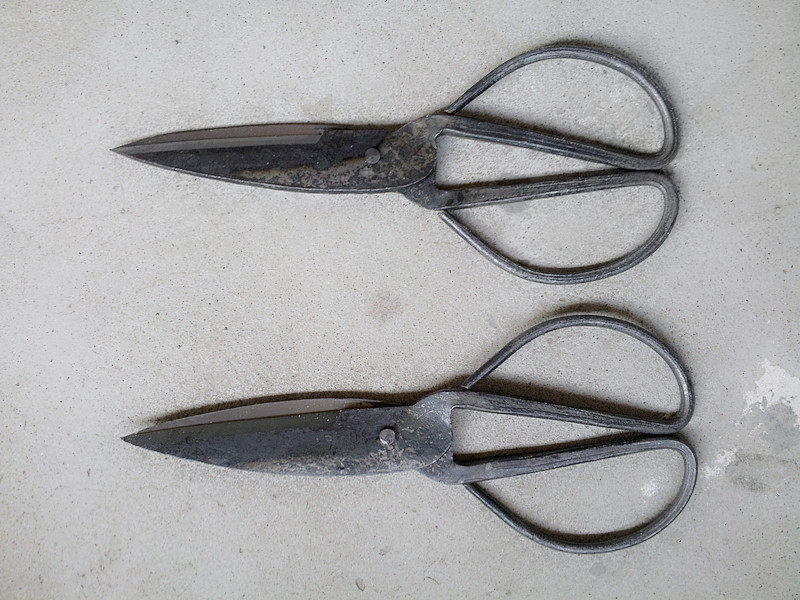 剪刀家用大号26cm剪刀手手工锻打一体老式皮革家用剪刀