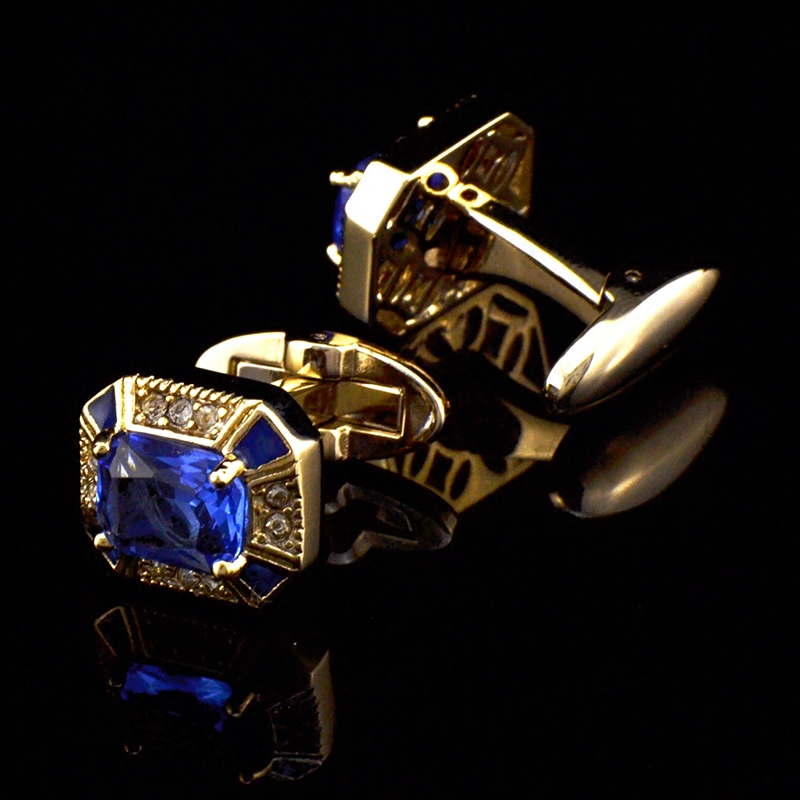 法式英博金属袖扣镶嵌工艺亮钻衬衫袖钉cufflinks袖扣