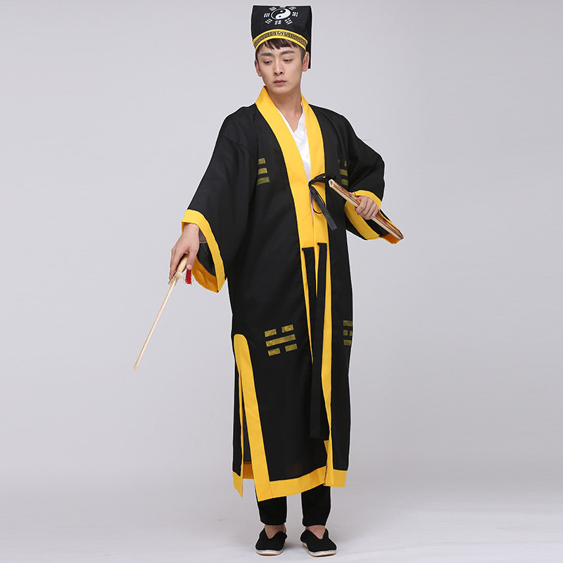 服装道袍古装道士演出服法衣林正英八卦表演万圣节民族服装