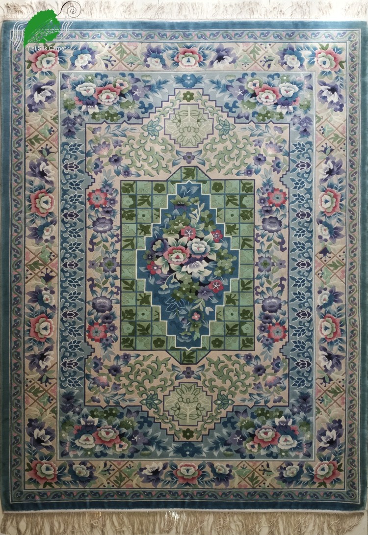 地毯植物茶花花卉茶几中式牡丹花门厅素雅卧室地毯