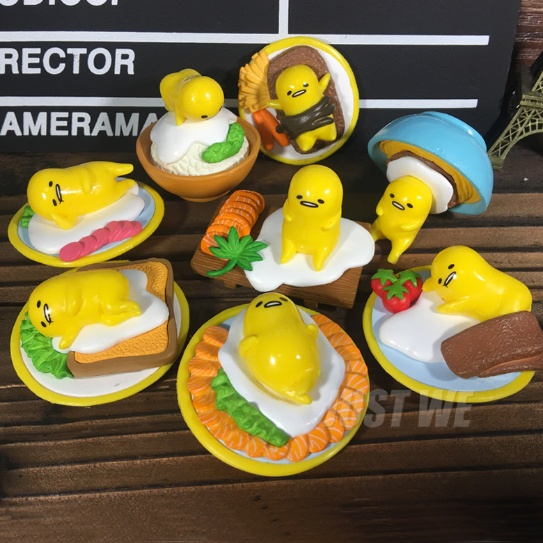 日本正版蛋黄鸡蛋蛋蛋卡通公仔人偶摆件目前潮玩盲盒