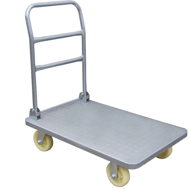 拉货车小推车平板车推车货搬运车折叠钢板手推车四轮拖车加厚 - 平板