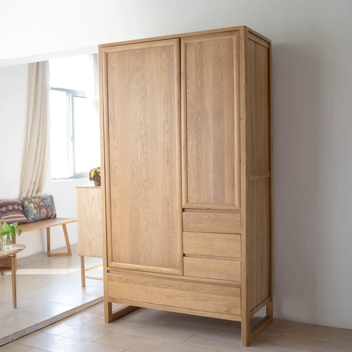 Product title curiod hanging wardrobe, charter oak finish average rating: alibaba