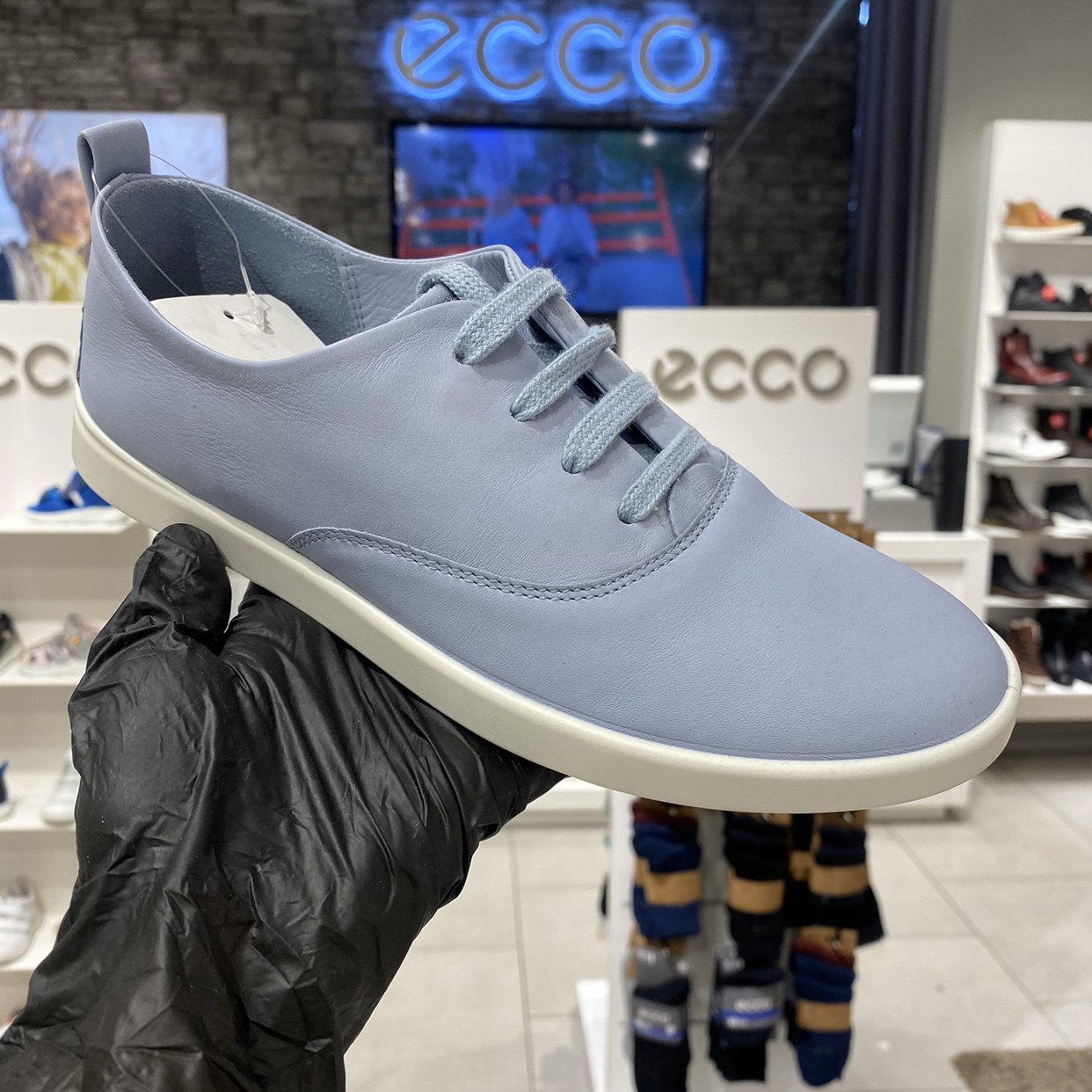 ecco爱步女士单鞋懒人春夏纯色平底休闲板鞋女时尚休闲鞋