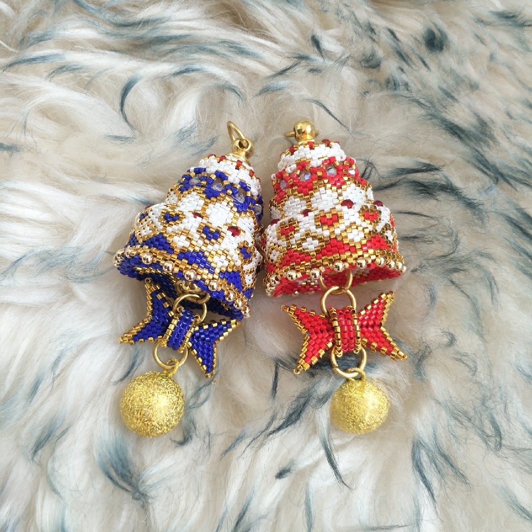 铃铛包邮圣诞装饰品礼物御幸古董手工串珠清音圣诞装饰品